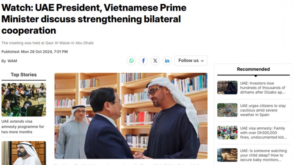 PM Pham Minh Chinh’s working trip grabs Middle East headlines